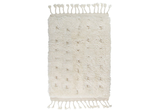 IVORY MOROCCAN WOOL RUG