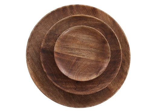 WOODEN SERVING PLATTER SET