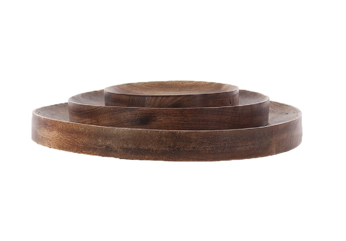 WOODEN SERVING PLATTER SET