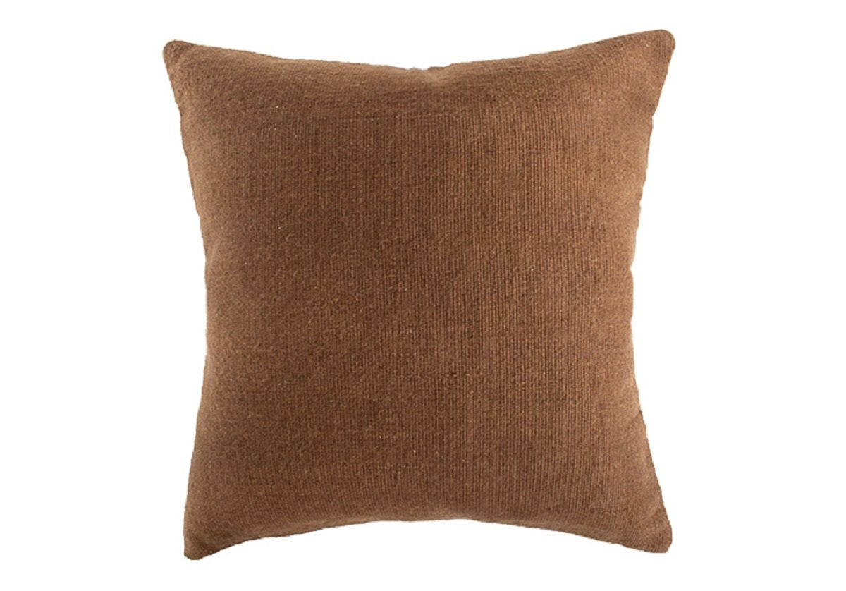 WORSTED WOOL CHOCOLATE PILLOW