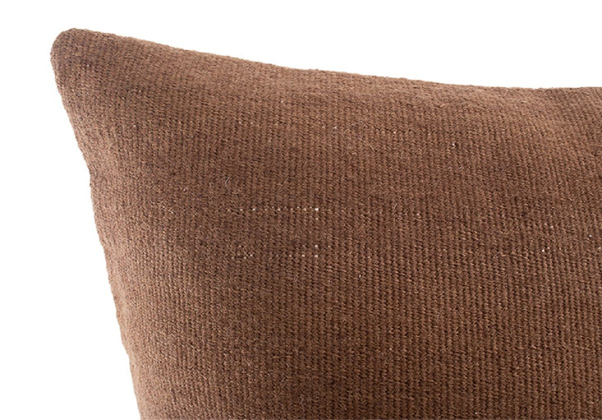 WORSTED WOOL CHOCOLATE PILLOW